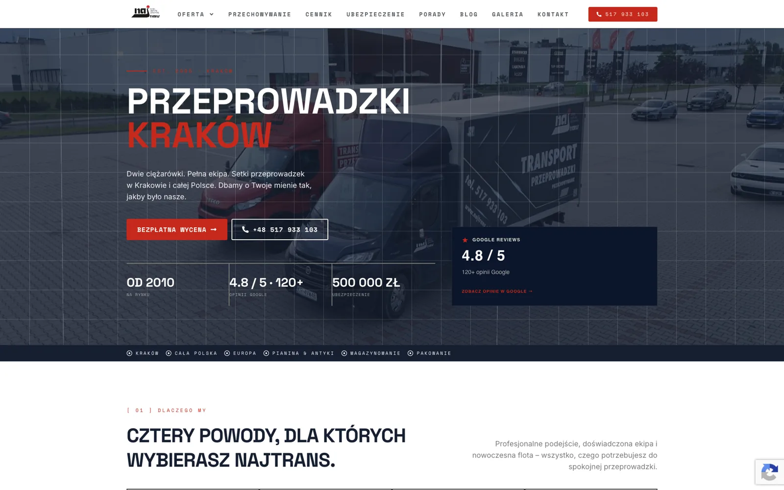 Realizacja Gekos: Najtrans - Przeprowadzki Kraków (2026)