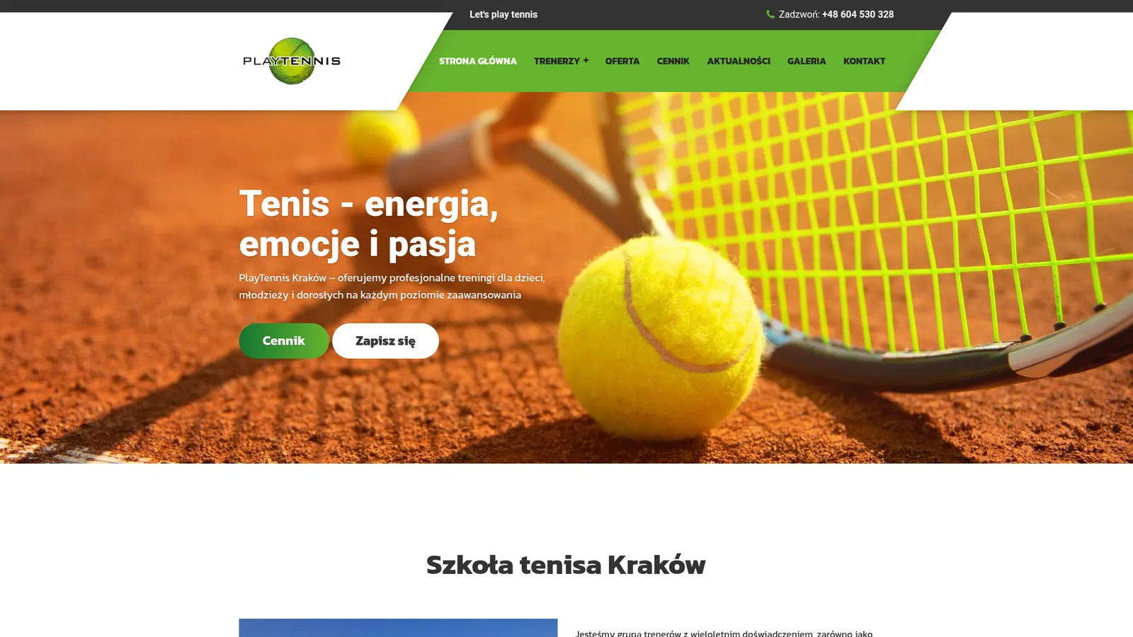 Realizacja Gekos: Play Tennis - Szkoła tenisa (2025)
