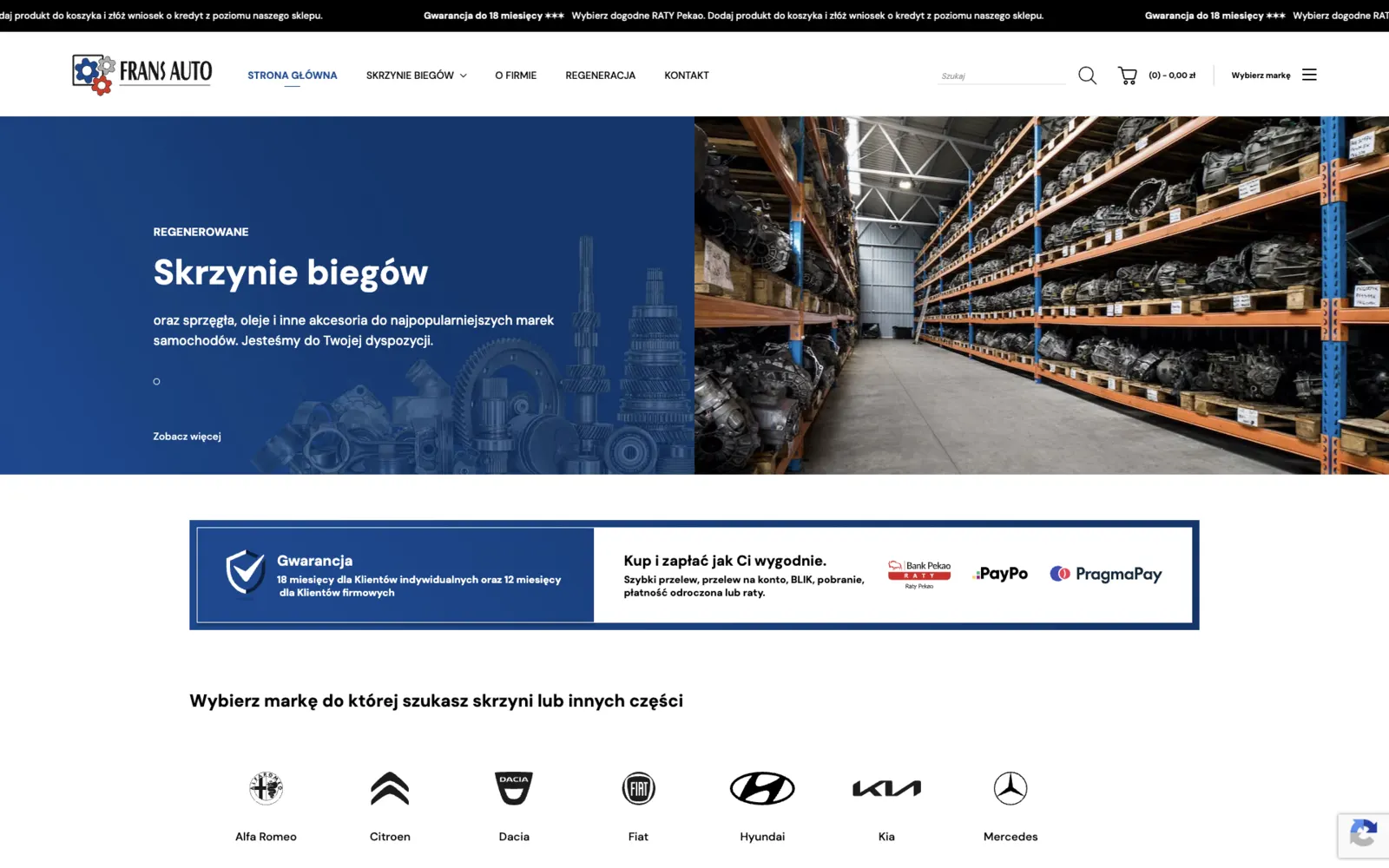 Realizacja Gekos: Frans Auto - Sklep z częściami samochodowymi (2024)