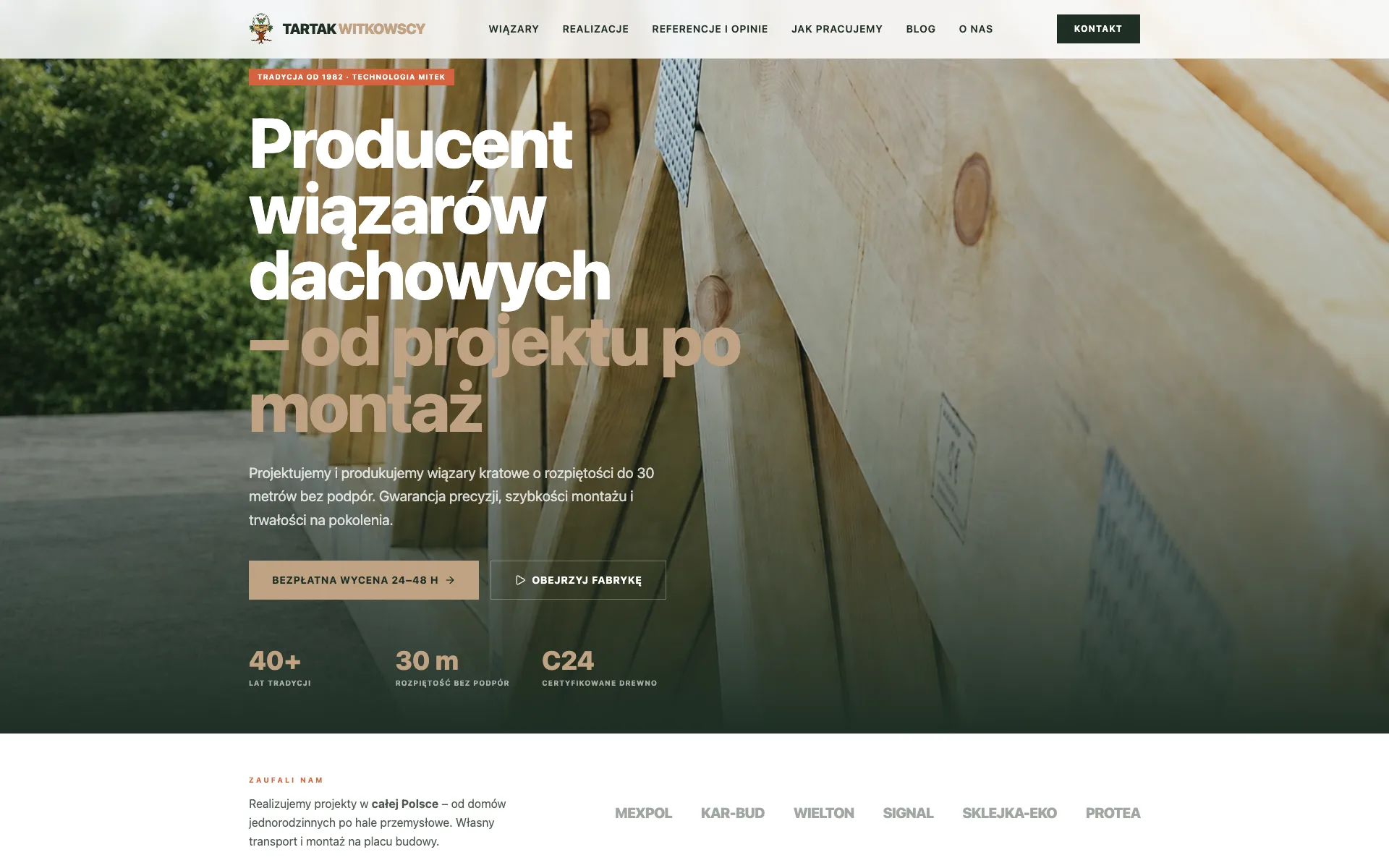 Realizacja Gekos: Tartak Witkowscy - Producent wiązarów dachowych (2026)